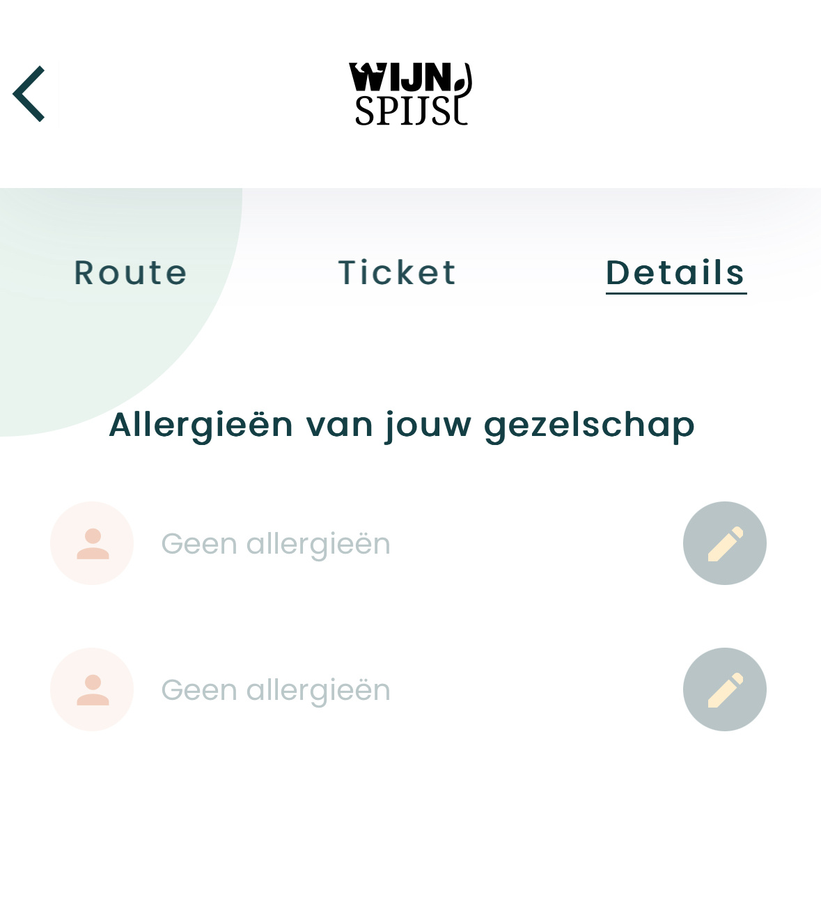 Allergieen in de app